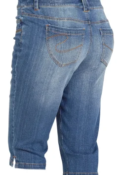 Caprijeans in schmaler, knielanger Form