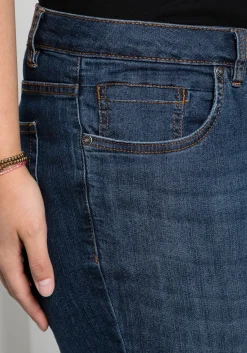 Caprijeans mit Used-Effekten