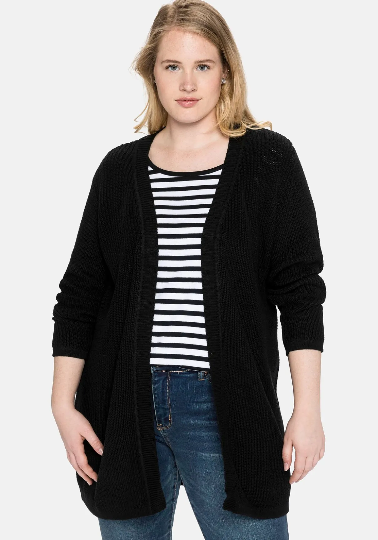 Cardigan aus Grobstrick, in offener Form