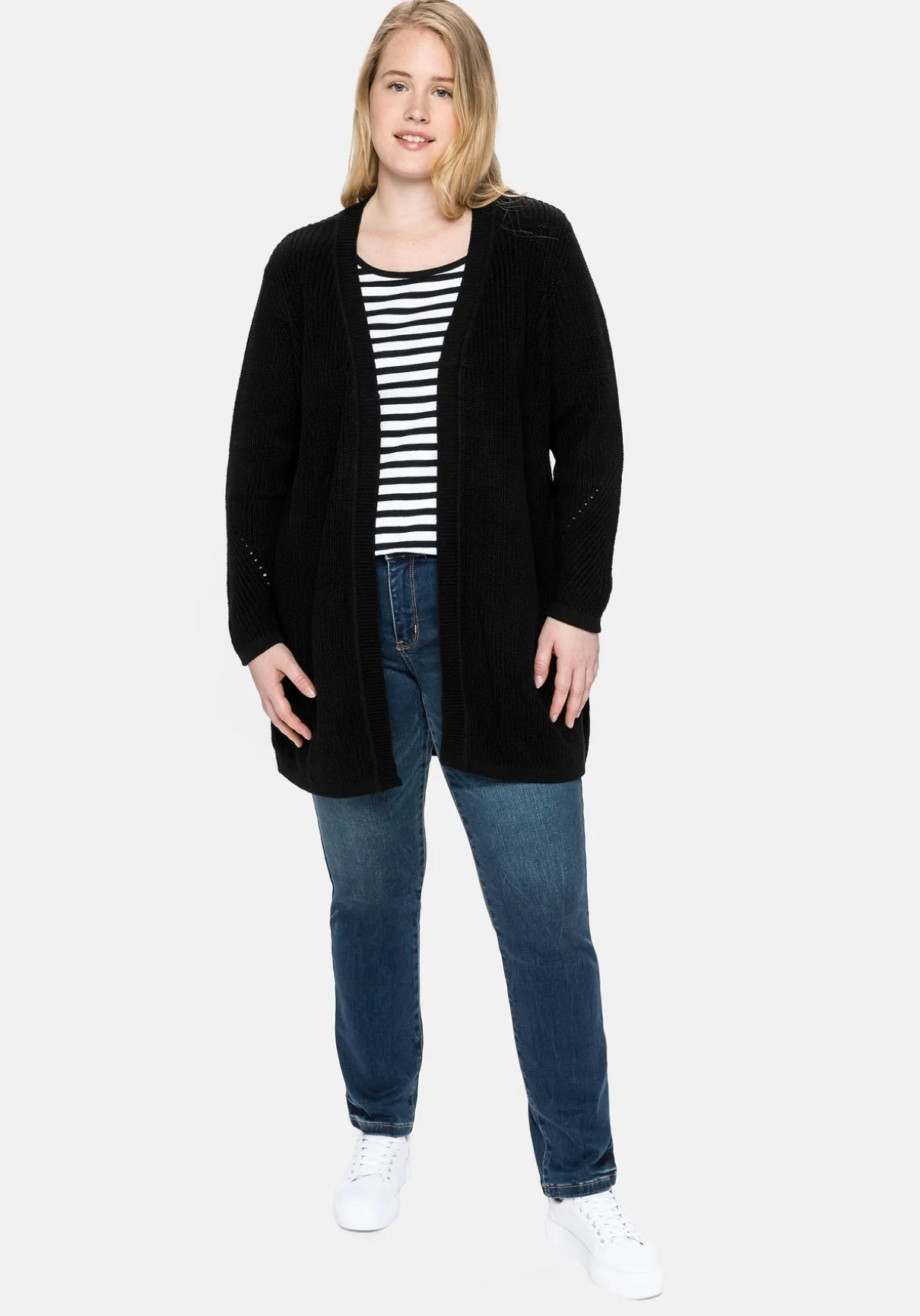 Cardigan aus Grobstrick, in offener Form