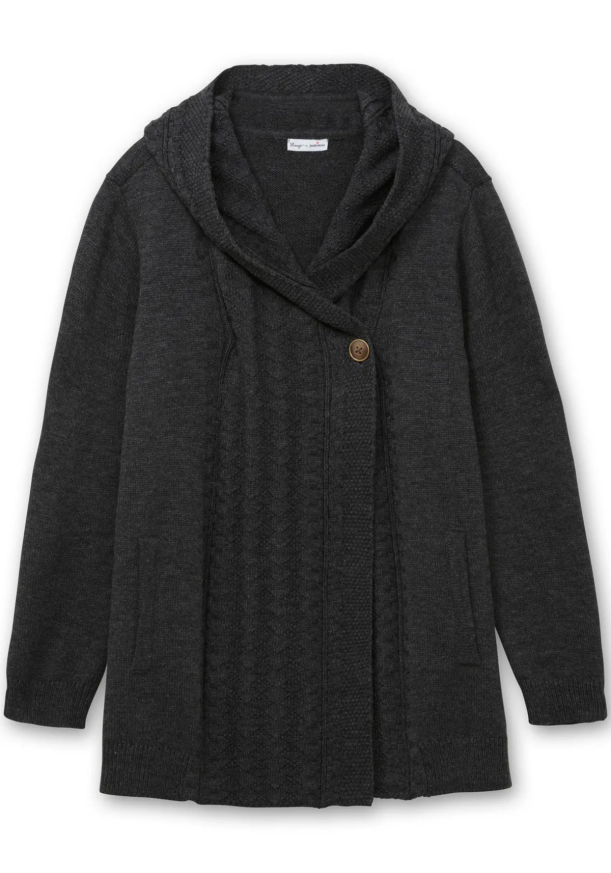 Cardigan mit Kapuze und Knopfverschluss