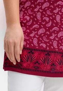 Carmenshirt mit Paisleymuster und 3/4-Arm