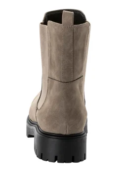 Chelsea-Boots aus Velourslederimitat