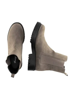 Chelsea-Boots aus Velourslederimitat