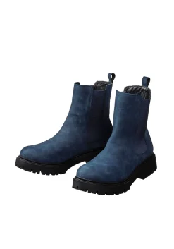 Chelsea-Boots aus Velourslederimitat