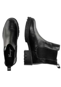 Chelsea-Boots mit stark profilierter Sohle, aus Leder