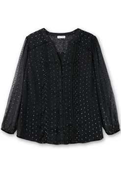 Chiffonbluse mit eingewebten Glanzfäden