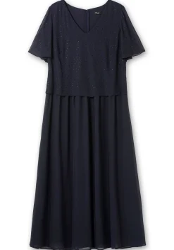 Chiffonkleid im Lagenlook, mit Schmucksteinen