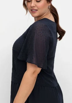 Chiffonkleid im Lagenlook, mit Schmucksteinen