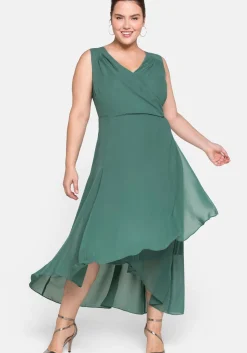 Chiffonkleid in Wickeloptik