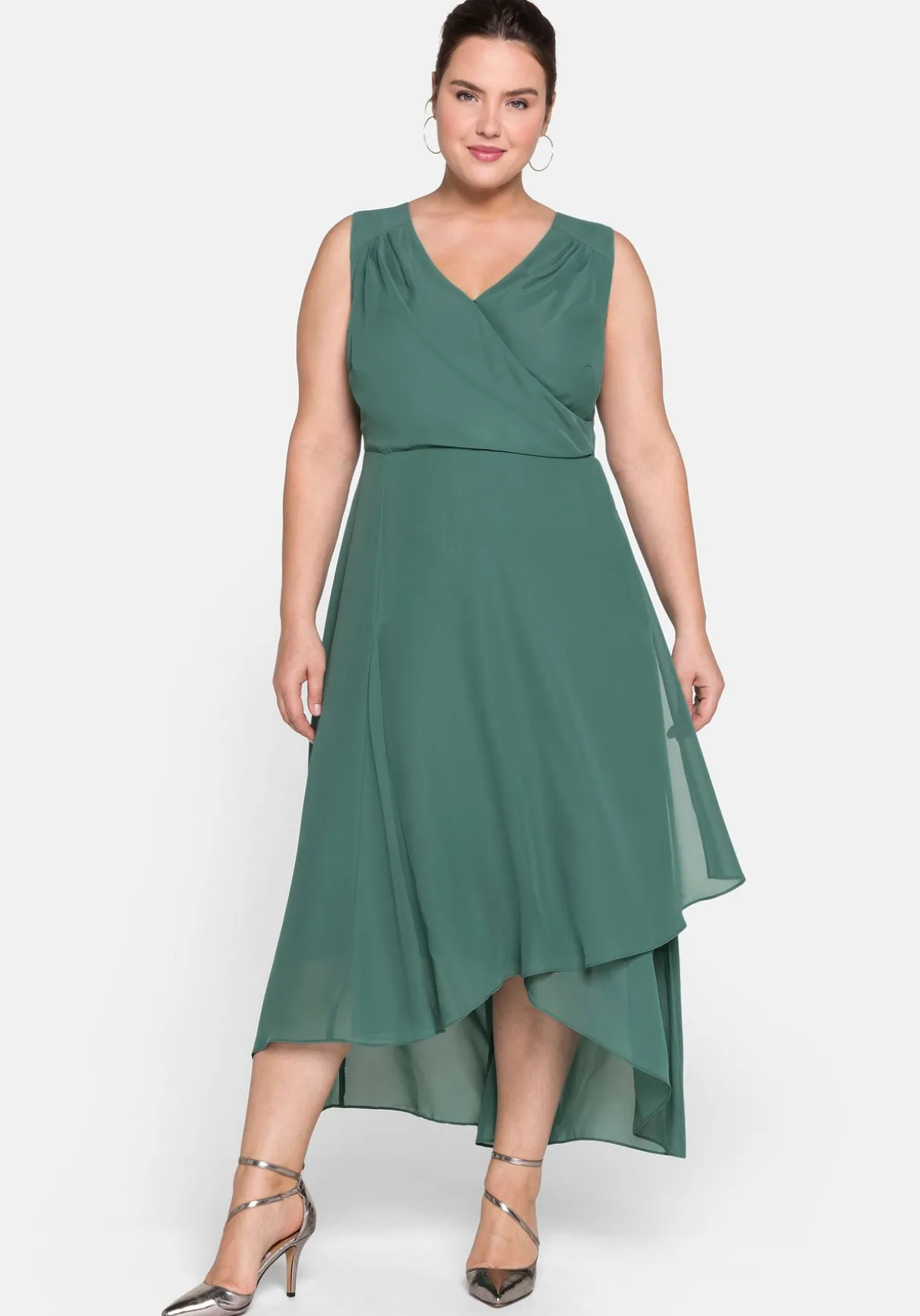 Chiffonkleid in Wickeloptik