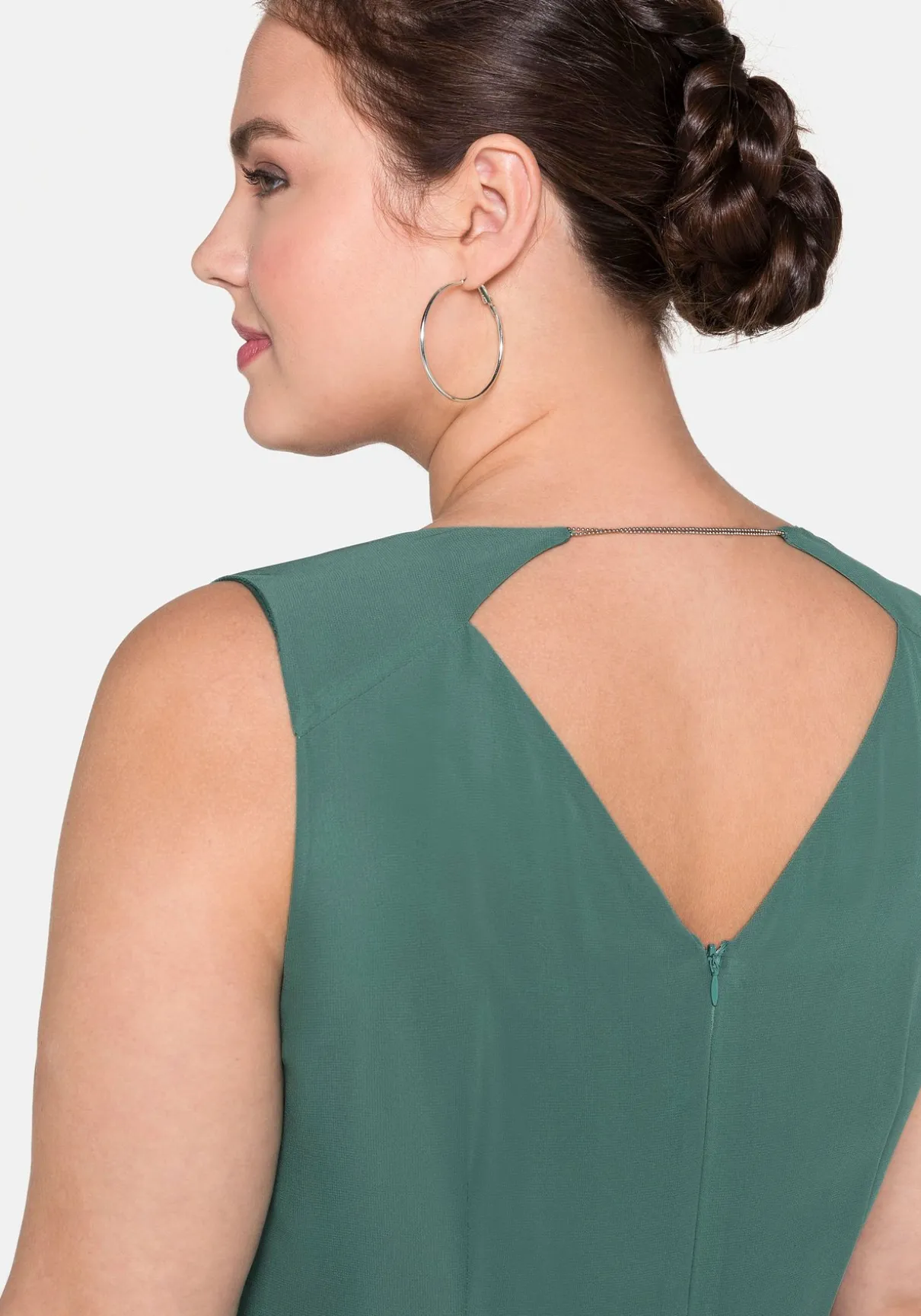 Chiffonkleid in Wickeloptik