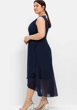 Chiffonkleid in Wickeloptik