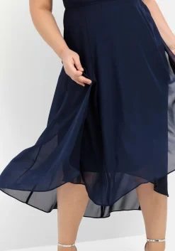 Chiffonkleid in Wickeloptik