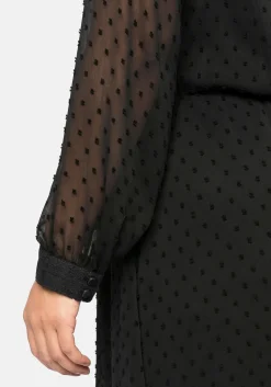 Chiffonkleid mit 3D-Effekt, mit Unterkleid