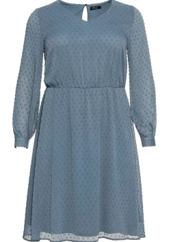 Chiffonkleid mit 3D-Effekt, mit Unterkleid