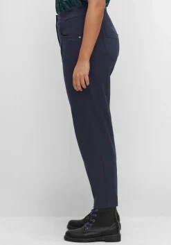 Chinohose aus Twill, mit High-Waist-Bund