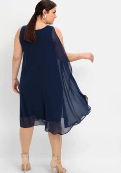 Cocktailkleid aus Chiffon, in A-Linie