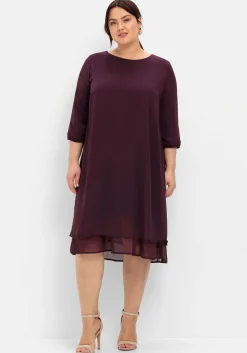 Cocktailkleid aus Chiffon, im Lagenlook