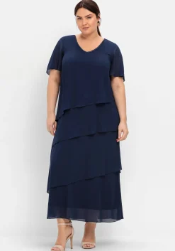 Cocktailkleid im Lagenlook mit Volants