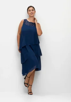 Cocktailkleid im Layerlook, mit Pailletten
