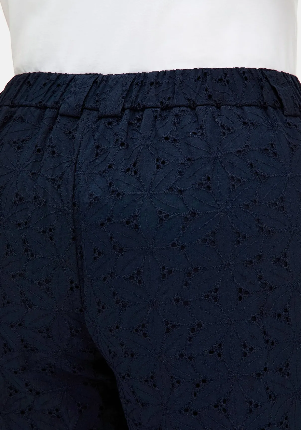 Culotte aus Lochspitze, mit Teilgummibund