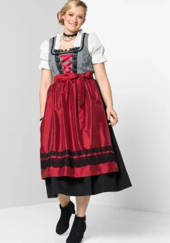 Dirndlbluse im Materialmix