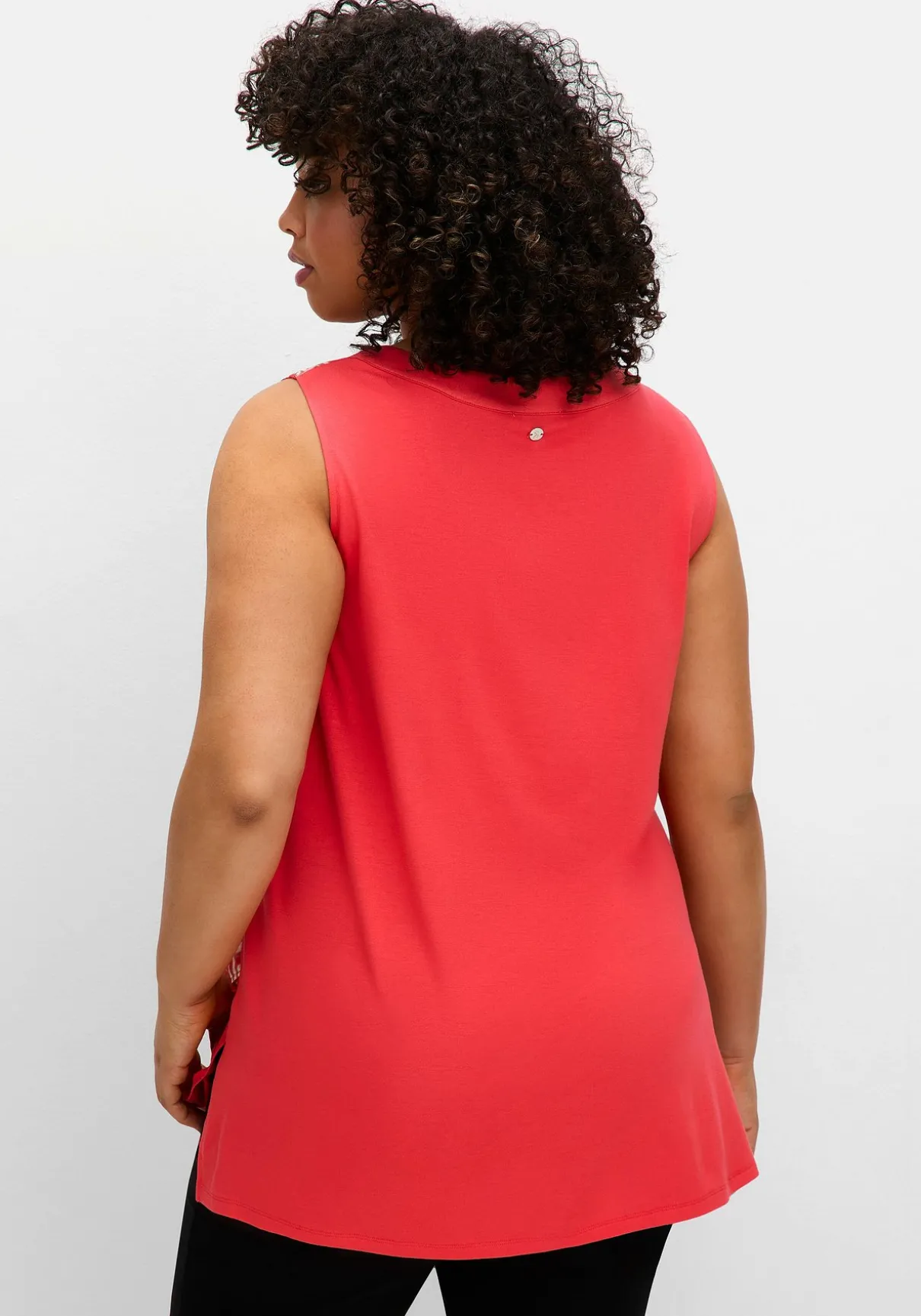 Doppellagiges Blusentop mit Chiffon