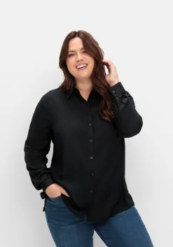 Doppelpack Blusen, uni und gemustert, aus Viskose