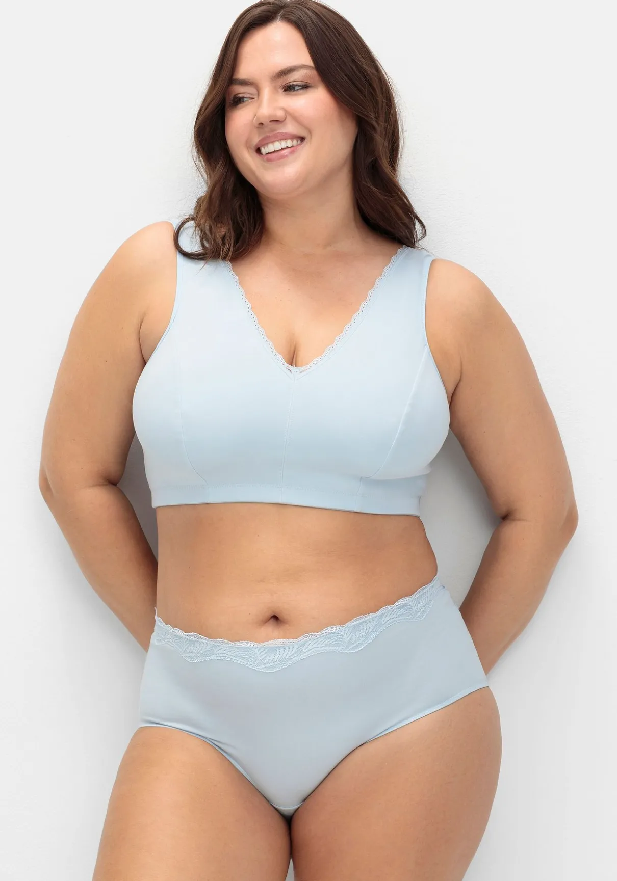 Doppelpack Bustiers mit Spitzenbesatz