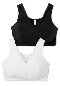 Doppelpack Bustiers mit Spitzenbesatz