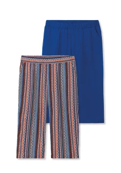 Doppelpack 7/8-Hosen, uni und gestreift