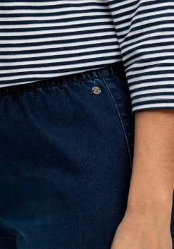 Doppelpack Jeans-Bermudas, mit Gummibund