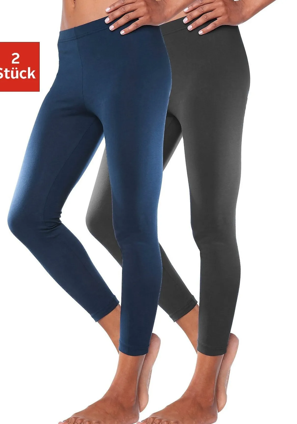 Doppelpack Leggings mit Gummibund
