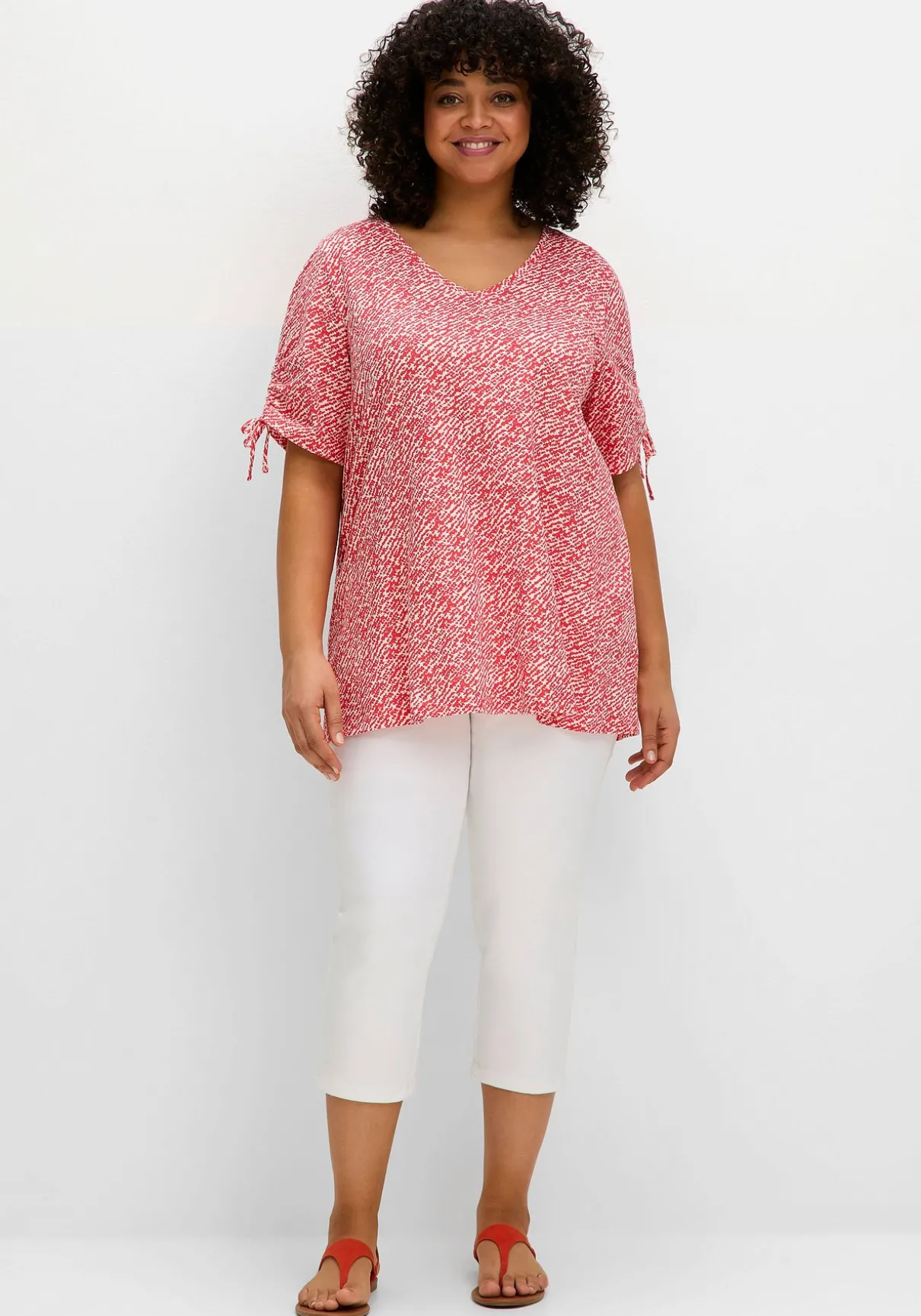 Doppelpack Shirts mit Tunnelzug am Ärmel