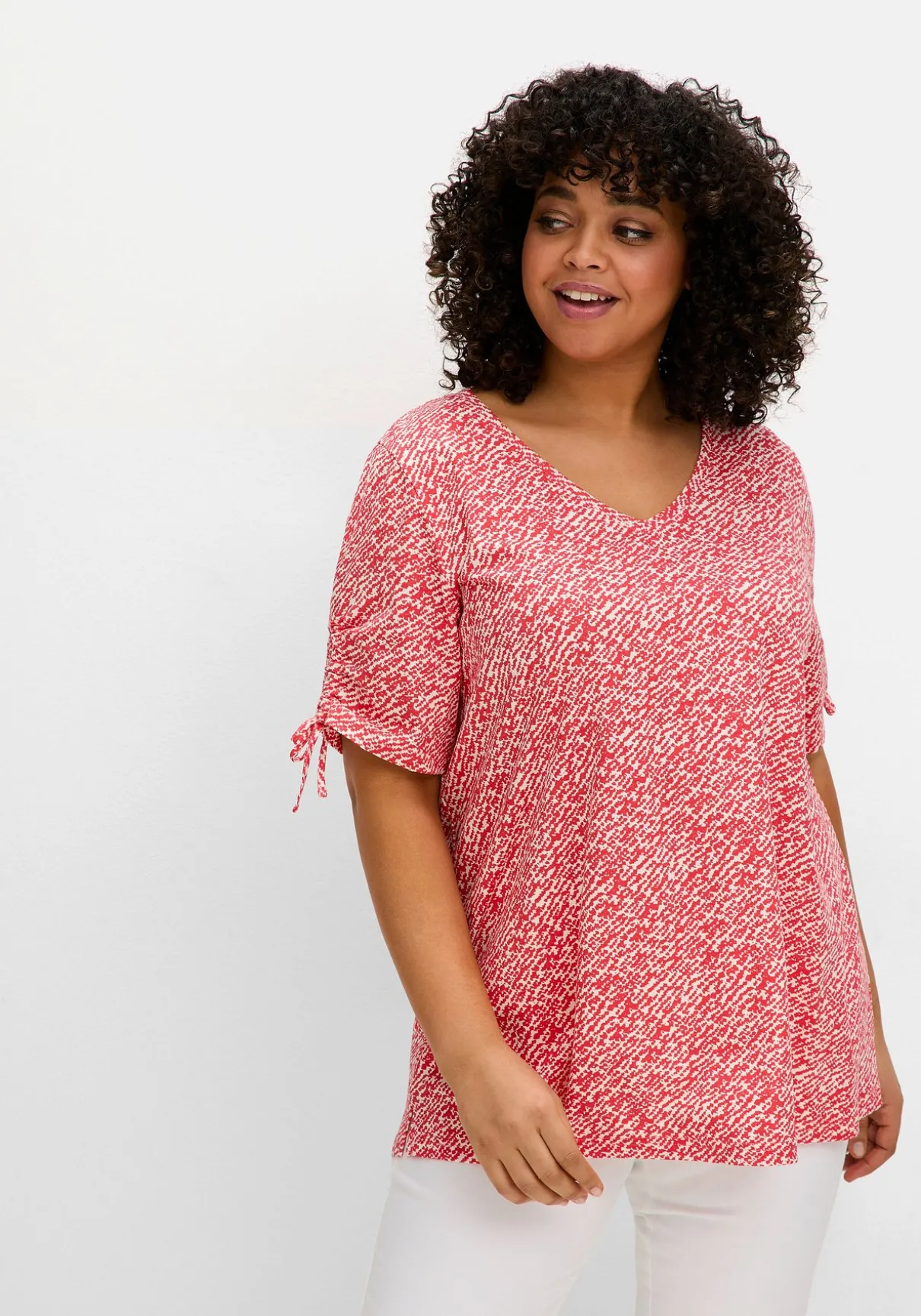 Doppelpack Shirts mit Tunnelzug am Ärmel