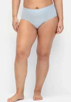 Doppelpack Slips mit elastischer Spitzenkante