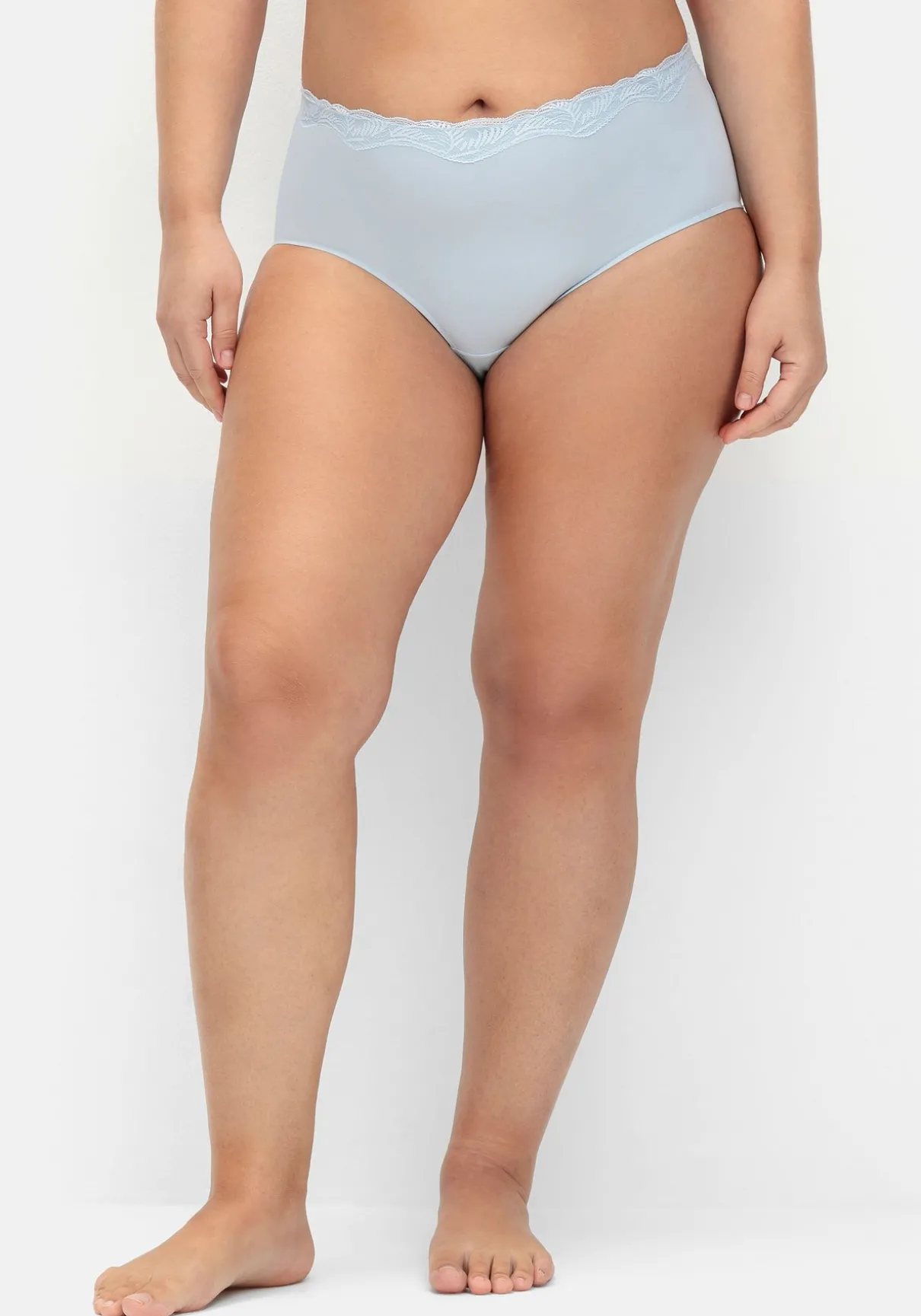 Doppelpack Slips mit elastischer Spitzenkante