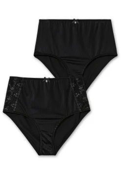 Doppelpack Slips mit Spitze und Shapingeinsatz