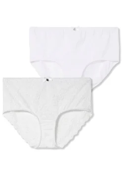 Doppelpack Slips mit Spitze und Shaping-Effekt