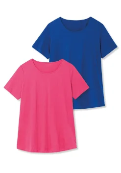 Doppelpack T-Shirts, jeweils in zwei Farben