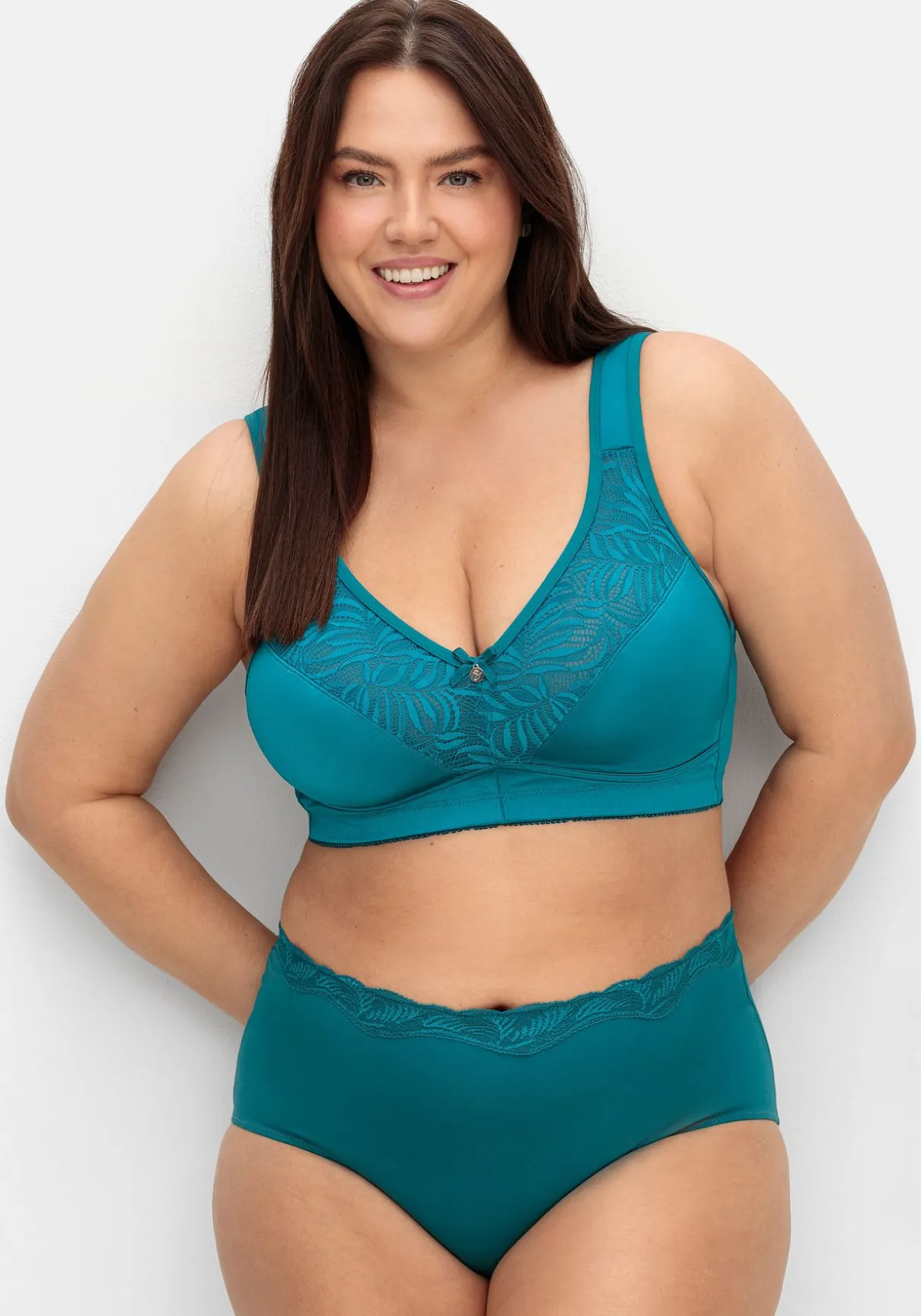 Entlastungs-BH ohne Bügel, mit Spitze