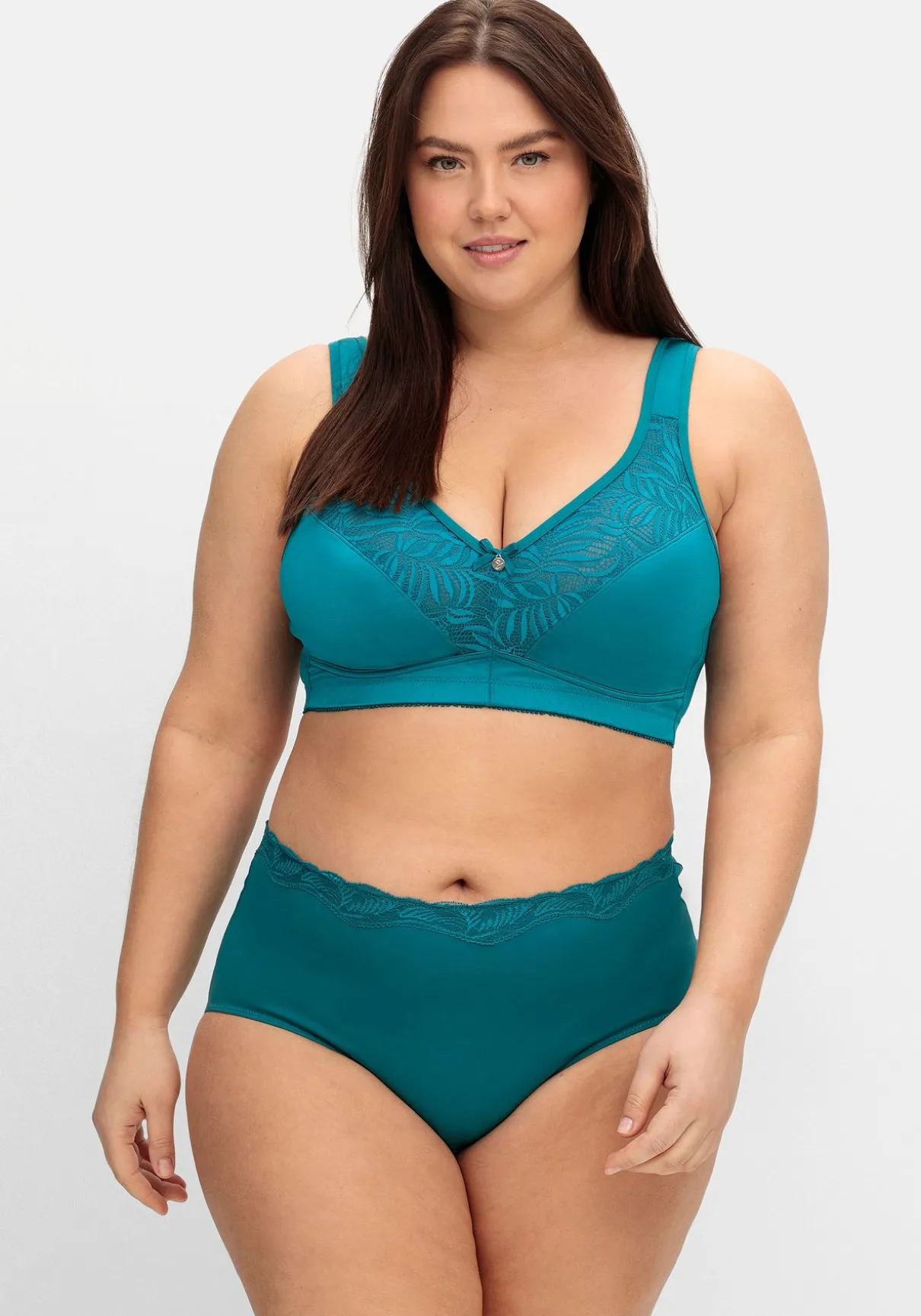 Entlastungs-BH ohne Bügel, mit Spitze