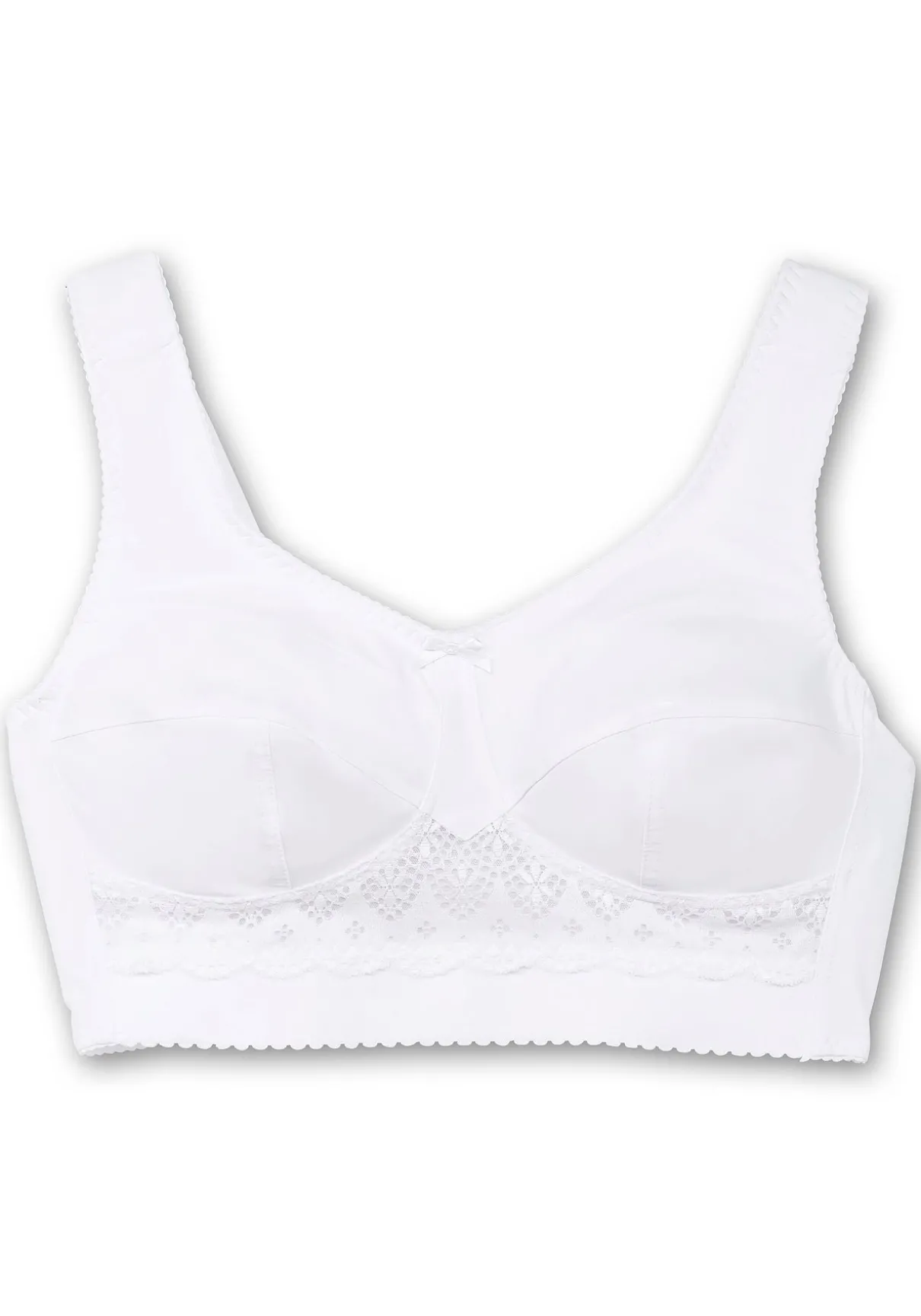 Entlastungs-BH ohne Bügel, mit Spitzenbesatz