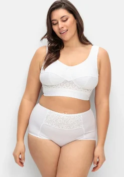 Entlastungs-BH ohne Bügel, mit Spitzenbesatz