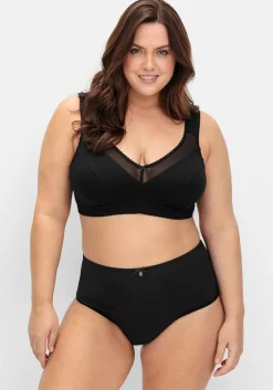 Entlastungs-BH ohne Bügel, mit Mesh-Einsätzen