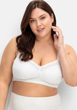 Entlastungs-BH ohne Bügel, mit Spitzen-Details