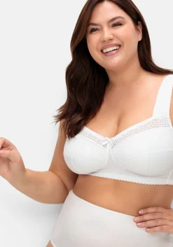 Entlastungs-BH ohne Bügel, mit Spitzen-Details