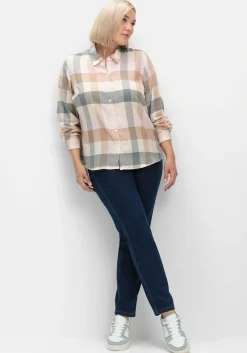 Flanellbluse im Karomuster