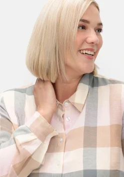 Flanellbluse im Karomuster